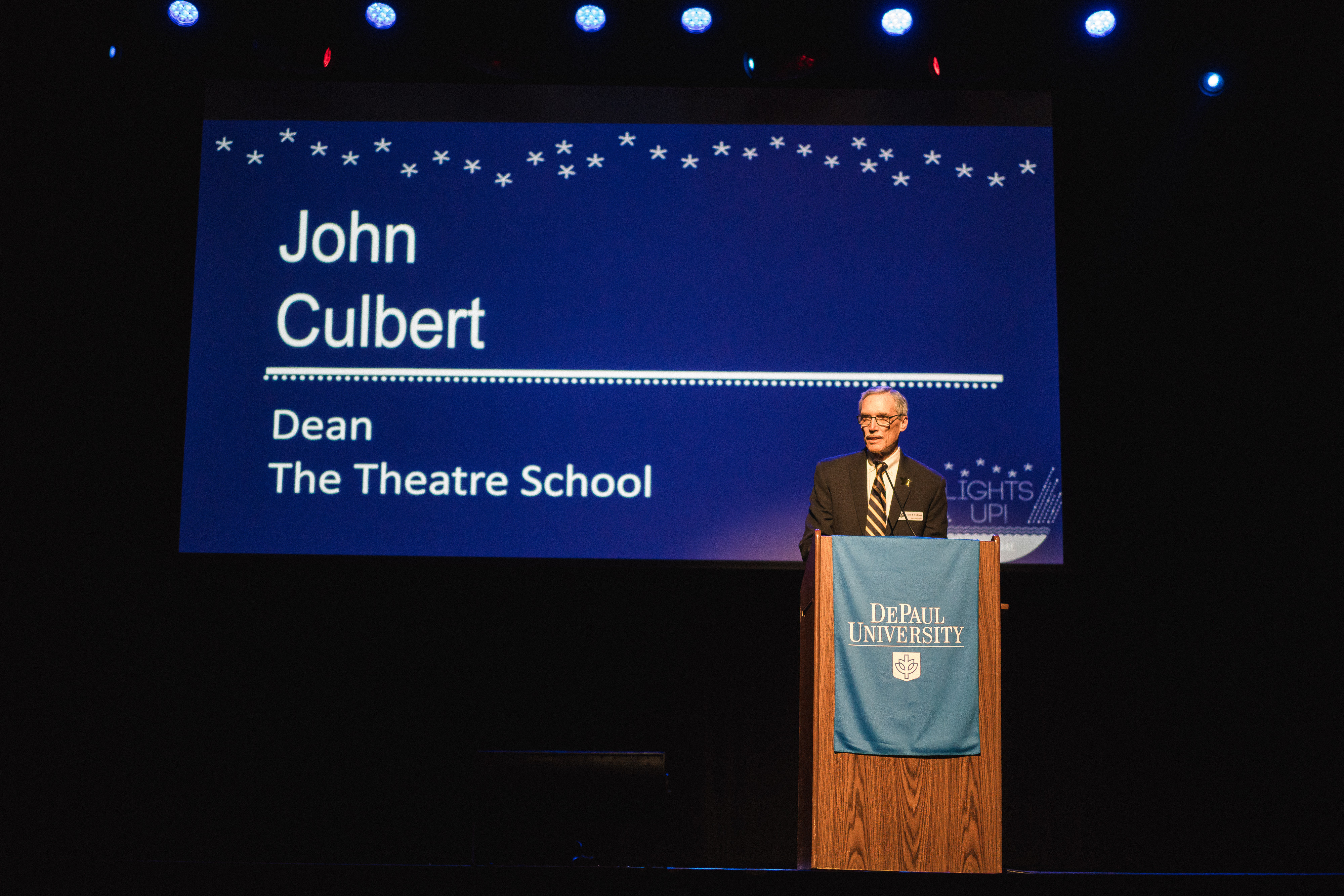 Dean John Culbert beginning the evening’s festivities.